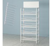 WJFTODAY Scaffale espositivo per Vendita al Dettaglio, espositore per Carrello Porta snacitore per Carrello Porta Snack, scaffale Mobile a 3 Livelli per Caramelle, Cibo in Scatola, Patatine e Bevande