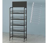 WJFTODAY Scaffale espositivo per Vendita al Dettaglio, espositore per Carrello Porta snacitore per Carrello Porta Snack, scaffale Mobile a 3 Livelli per Caramelle, Cibo in Scatola, Patatine e Bevande