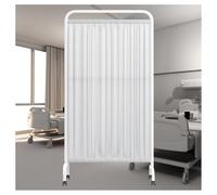WJFTODAY Schermo per la Privacy Medica Mobile, divisorio Pieghevole per Adulti, divisorio Stanza Alto 6 Piedi, Recinzione temporanea per Clinica/paziente/Sala Visite, salvaspazio (Bianco, 1 Pannello)