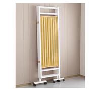 WJFTODAY Schermo per la Privacy Medica su Ruote, 3 Pannelli, Recinzione temporanea piegheeparazione delle stanze, Altezza 180 cm, per Clinica/reparto/Sala Visite, Risparmio di Spazio (Colore: Giallo)