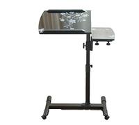 WJFTODAY Scrivania da disegno, vassoio per laptop sopra il letto, tavolo da scrittura pero da scrittura per computer con ruote, portatile, mobile, per ufficio domestico, regolabile, carrello girevole