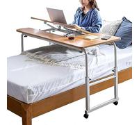 WJFTODAY Tavolino servitore Tavolino servitore, tavolo da mobilità estensibile sopra il letto, con ruote e piano inclinabile Computer accanto al letto Workstation Computer portatile, tavolo da lavoro