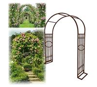 WJFTODAY Traliccio da Giardino Arco a Traliccio da Giardino con Base, Pergolati per Ester 300Cm 340Cm Arco pergolato Ampio per Piante Rampicanti Rosa, Antiruggine (Colore : Marrone, Dimensioni : W 22