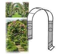 WJFTODAY Traliccio da Giardino Arco a Traliccio da Giardino con Base, Pergolati per Ester0Cm 300Cm 340Cm Arco pergolato Ampio per Piante Rampicanti Rosa, Antiruggine (Colore : Nero, Dimensioni : W 30