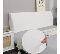 WJHDWYD Copri Testata Letto Matrimoniale,Elastico Copritesta Letto Matrimoniale Protezione Copritestiera Copri Testiera Letto Matrimoniale(Bianca,150-170CM)