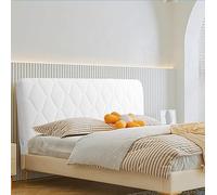 WJHDWYD Copri testiera Letto Matrimoniale/Copertura per Testiera per Letto, Premium Elastica, Copri Spalliera Letto Velluto Fodera Protezione Anti-Collisione, Copritestata/Copritestiera(Bianco,190CM)