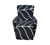WJHDWYD Copripoltrona Relax Reclinabile Completo 4-Pezzo Fodera per Poltrona Elasticizzato 1 Posto con Tasche, Minimalismo Coprisedile Poltrona Lavabile Antiscivolo Copripoltrona(Strisce Bianche)