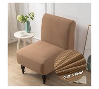WJHDWYD Coprisedia elasticizzati senza braccioli, copripoltrona con accenti jacquard senza braccioli a 1 posto, protezione elastica for mobili(Chameau)