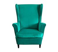 WJHDWYD Coprisedia elasticizzato Coprisedia a 1 posto Coprisedia con schienale a 2 pezzi(Azul)