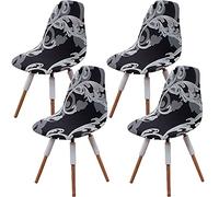WJHDWYD Coprisedia scandinava elasticizzate Fodere per sedie da pranzo Scandinave coprisedile scandinavo(T1,4 pezzi)