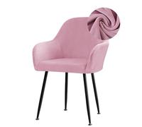 WJHDWYD Coprisedie con Schienale in Velluto Elasticizzato, Copri Sedia con Braccioli, Universali Fodera per Sedia da Pranzo, Lavabili per Casa, Cucina, Ristorante Feste Décor(Rosa,4 Pezzi)