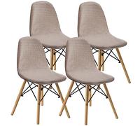WJHDWYD Coprisedie da pranzo, set da 2/4/6, coprisedie da pranzo in stile conchiglia, stile moderno di metà secolo(A2,4 PCS)