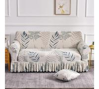 WJHDWYD Cover di divano da 1-4 posti con orlo, divani per allungamento fiore 3D con braccioli in tessuto super morbido non slip universale(C,2 posti)