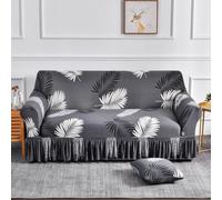 WJHDWYD Cover di divano da 1-4 posti con orlo, divani per allungamento fiore 3D con braccioli in tessuto super morbido non slip universale(A,4 posti)