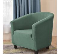 WJHDWYD Fodera for poltrona Chesterfield convertibile Fodera for poltrona Jacquard elasticizzata in tinta unita a 1 posto Fodera for poltrona Lounge Club, facile da installare e lavare(Vert Foncé)
