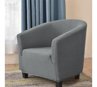 WJHDWYD Fodera for poltrona Chesterfield convertibile Fodera for poltrona Jacquard elasticizzata in tinta unita a 1 posto Fodera for poltrona Lounge Club, facile da installare e lavare(Gris Clair)