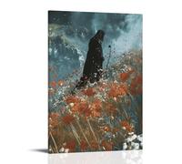 WJHJZQYY Decorazione murale moderna da appendere con campane che attraversano una valle in fiore, ogni tono una dichiarazione che la morte non ha dominio. Poster decorativo da parete moderno da