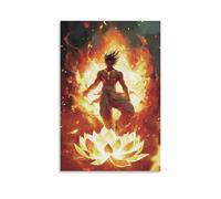 WJHJZQYY Poster decorativo da parete moderno da appendere con Acala in piedi su un loto di fuoco, immobile, mentre i nemici della verità si spargono nella cenere. Poster decorativo da parete moderno