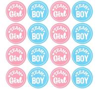 WJIAAA Gender Reveal Party Stickers, 100 Count Pink and Blue Team Boy and Girl Voting Self-Adhesive Labels per inviti alle feste e giochi di voto, Reveal Party e Baby Showers