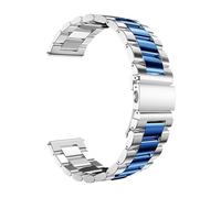 WJIAYAO Cinturino in Metallo Cinturino for orologio in metallo Cinturini for orologi in acciaio inossidabile a sgancio rapido 20mm 22mm for bracciale in(Silver Blue 11,42mm)