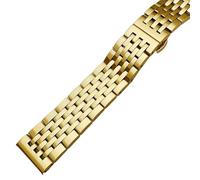 WJIAYAO Cinturino in Metallo Cinturino in acciaio inossidabile 18mm 19mm 20mm 21mm 22mm 23mm 24mm in metallo for orologio Bracciale Argento lucido Oro(Gold,23.0mm)