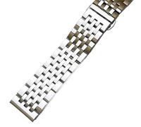 WJIAYAO Cinturino in Metallo Cinturino in acciaio inossidabile 18mm 19mm 20mm 21mm 22mm 23mm 24mm in metallo for orologio Bracciale Argento lucido Oro(Silver,18mm)