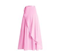 WJIAYAO Gonnellino Danza Classica Donna Gonna da Balletto Allacciata Gonna da Ballo Lunga in Chiffon Abito da tutù da Balletto Lungo in Chiffon(Pink)