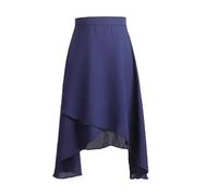 WJIAYAO Gonnellino Danza Classica Donna Gonna da Balletto Donna Gonna Lunga in Chiffon Avvolgente for Adulti Tutu da Balletto con Lacci Gonna da Skate Ballerina da Ballo(Dark Blue)