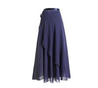 WJIAYAO Gonnellino Danza Classica Donna Gonne for Danza Classica for Donne Adulte Gonne Lunghe for Danza in Chiffon Abito da Balletto Morbido Costumi di Danza traslucidi(Dark Blue)