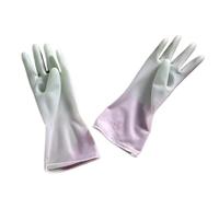 WJIAYAO Guanti per la pulizia Guanti Articoli for la casa Lavanderia Donna Gomma Lavare i piatti Necessità quotidiane della for lavare gli strumenti for pulizia Cucina(Gradient Green,78 * 92cm)