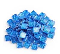WJIAYAO Piastrelle di Mosaico 50 PZ Fai da Te Glitter Colorati Mosaico di Vetro Pietre Tessere di Mosaico Ciottoli di Vetro Artigianato Materiale Puzzle for Mosaico Fai da Te Fare 9 * 9mm(Color 26)