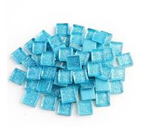 WJIAYAO Piastrelle di Mosaico 50 PZ Fai da Te Glitter Colorati Mosaico di Vetro Pietre Tessere di Mosaico Ciottoli di Vetro Artigianato Materiale Puzzle for Mosaico Fai da Te Fare 9 * 9mm(Color 30)