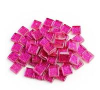 WJIAYAO Piastrelle di Mosaico 50 PZ Fai da Te Glitter Colorati Mosaico di Vetro Pietre Tessere di Mosaico Ciottoli di Vetro Artigianato Materiale Puzzle for Mosaico Fai da Te Fare 9 * 9mm(Color 21)