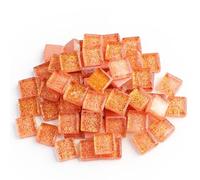 WJIAYAO Piastrelle di Mosaico 50 PZ Fai da Te Glitter Colorati Mosaico di Vetro Pietre Tessere di Mosaico Ciottoli di Vetro Artigianato Materiale Puzzle for Mosaico Fai da Te Fare 9 * 9mm(Color 31)