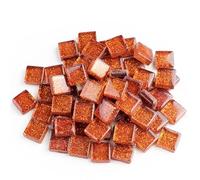 WJIAYAO Piastrelle di Mosaico 50 PZ Fai da Te Glitter Colorati Mosaico di Vetro Pietre Tessere di Mosaico Ciottoli di Vetro Artigianato Materiale Puzzle for Mosaico Fai da Te Fare 9 * 9mm(Color 8)