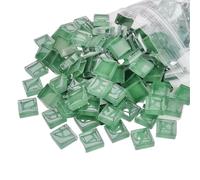 WJIAYAO Piastrelle di Mosaico Tessere di Mosaico 1 * 1 cm Quadrato di Vetro Trasparente Cristallo cubo colorato Progetto Artigianale Bambini Fai da Te creazione di Accessori(Jade)