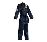 WJIAYAO Uniforme da karate Abbigliamento professionale for arti marziali TaeKwonDo bianco nero Karate Dobok Abbigliamento for karate Taekwondo for bambini adulti(Black,S-140CM)