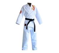 WJIAYAO Uniforme da karate Abbigliamento professionale for arti marziali TaeKwonDo bianco nero Karate Dobok Abbigliamento for karate Taekwondo for bambini adulti(WHITE,XXL-180CM)