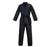 WJIAYAO Uniforme da karate Il Taekwondo nero deforma il mondo professionale del Taekwondo Tracking Collare nero e rosso for bambini Collare nero for adulti(110cm)