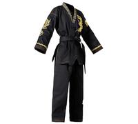 WJIAYAO Uniforme da karate Uniforme Taekwondo Nera TaeKwonDo Arti Marziali Karate Tute Modello Drago ricamato(XXL-180CM)