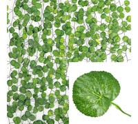 WJIAYAO Vite Artificiali Ghirlanda di foglie verdi artificiali, edera rampicante, rattan, piante finte, ghirlande sospese for giardino, festa nozze, arredamento for la casa(D,4M (2 String))