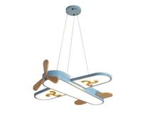 WJLL Lampada da soffitto LED camera dei bambini lampadari 32W dimmerabile con telecomando luce a sospensione aerei ragazzi ragazze camera da letto illuminazione luci plafoniera per bambini L21.7 blue