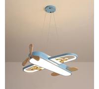 WJLL Plafoniera Aereo Moderna Lampada da soffitto Dimmerabile LED 34W forma di aeroplano Cartoon Luce Per Bambini Lampadario Acrilico Luci Illuminazione Ragazzi Ragazze Cameretta Soggiorno L55CM blue
