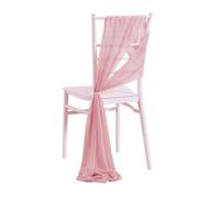 WJLYDM 10/50PCS Like Chiffon Chair Sashes Wedding Decoration 17x250cm Aisle Decorations Party Banquet Event Baby Shower per Feste, Hotel, Matrimoni, Ricevimenti(Pink2,50pcs)