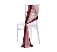 WJLYDM 10/50PCS Like Chiffon Chair Sashes Wedding Decoration 17x250cm Aisle Decorations Party Banquet Event Baby Shower per Feste, Hotel, Matrimoni, Ricevimenti(Burgundy And Pink,50pcs)