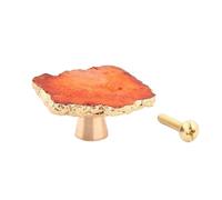 WJLYDM 2 pezzi di pomelli e maniglie for mobili in agata, for cassetti, for cucina, decorativi for, ferramenta Per Armadio Comò In Bagno Cucina Ufficio(Orange)