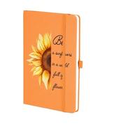 WJLYDM 2 pezzi Quaderno personalizzato Girasole Diario Blocco note Regali ispiratori for il compleanno(Orange)