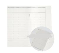 WJLYDM 4 Pezzi Di Carta Riempimento For Appunti For Taccuino Da Viaggio, Agenda Settimanale Mensile, Ricarica For Quaderno Retrò, Cancelleria(Weekly Plan,Medium Portable Size)