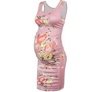 WJLYDM Abiti Premaman Senza Maniche Da Donna, Abito Con Canotta, For La Doccia Della Mamma, For Gravidanza(Pink,M)
