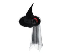 WJLYDM Accessori for abiti da strega in stile barocco di Halloween, con fiori artificiali in rete, oggetti di scena da regina gotica